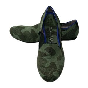 Rothy's The Loafer Olive Camo Green Flats Shoes Women's Size 7
